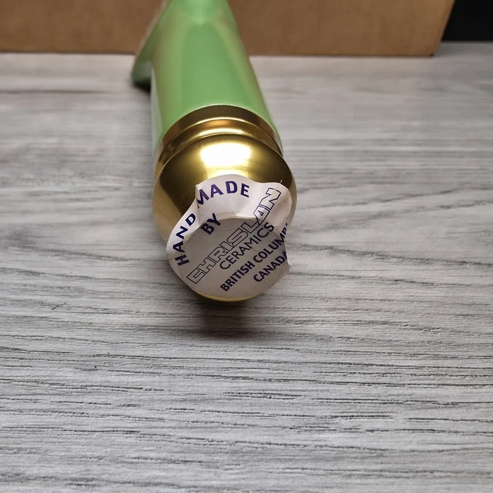 Harp Premium Lager - Green And Brass Ceramic Tap Handle - 3 Sided - 11.5